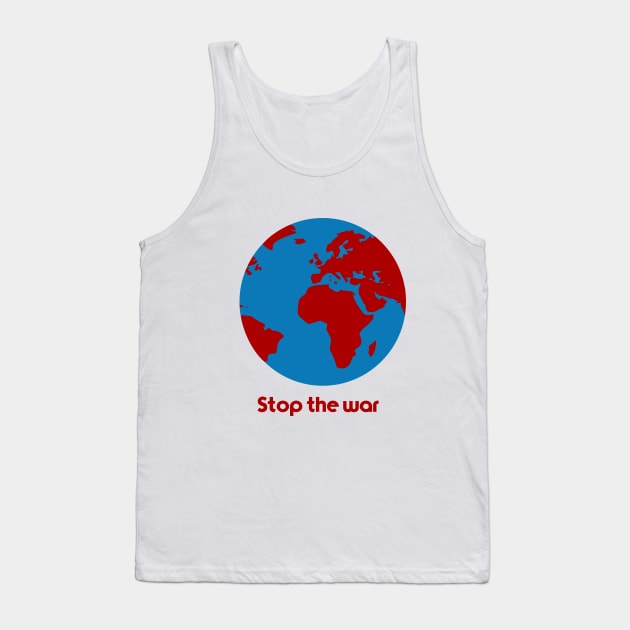 Red Earth Stop the War Tank Top by RanithuMendis